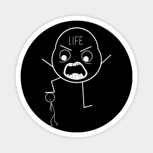 Guy with bad life - stick figures Magnet